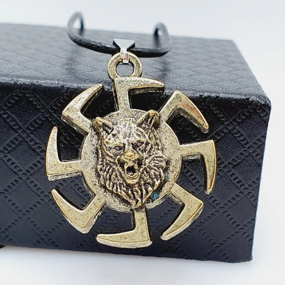 ❤️Retro tiger head Leather Strap Necklace, N90201P117